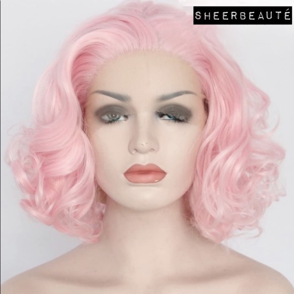 Baby Pink Short Bob Wig